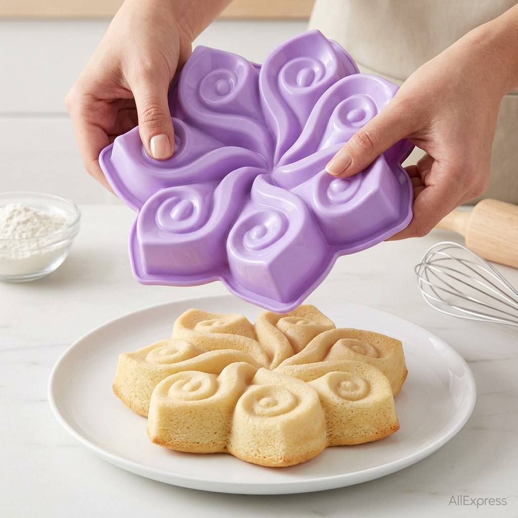 Large Flower Silicone Cake Mol - đánh giá và giá Zyliss Kitchen Gadgets