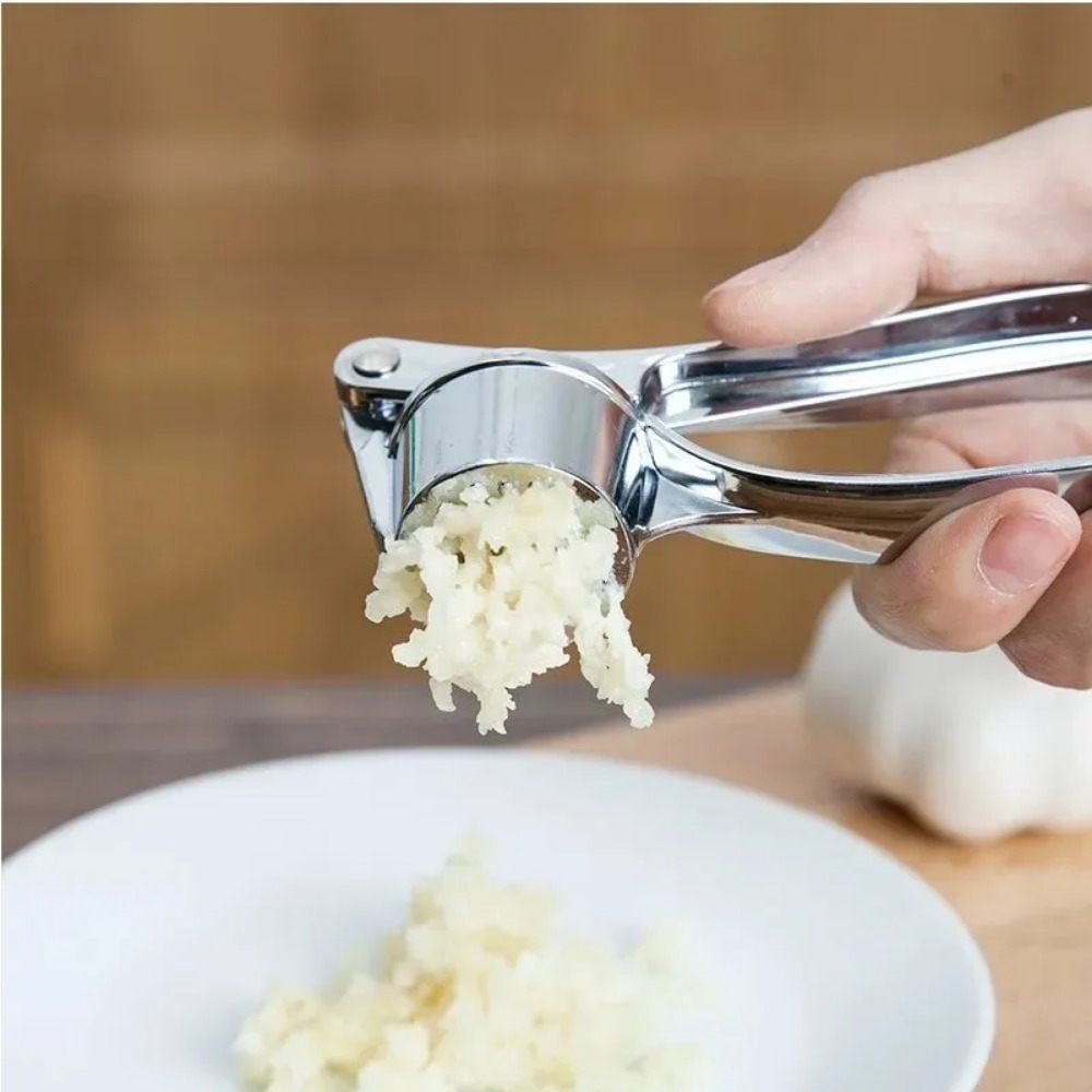 Hot Garlic Mincer Stainless St - đánh giá và giá Manual Garlic Press