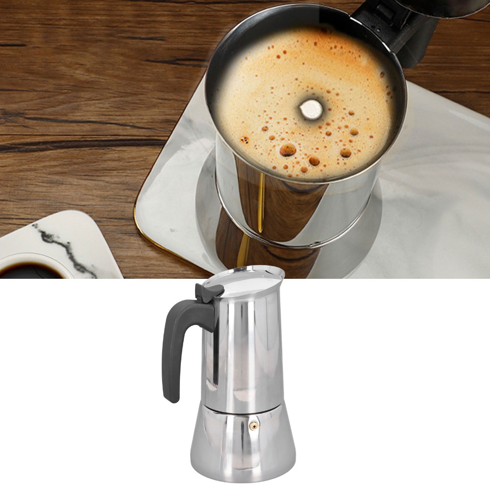 Stainless Steel Moka Pot Large - đánh giá và giá French Press Coffee Maker